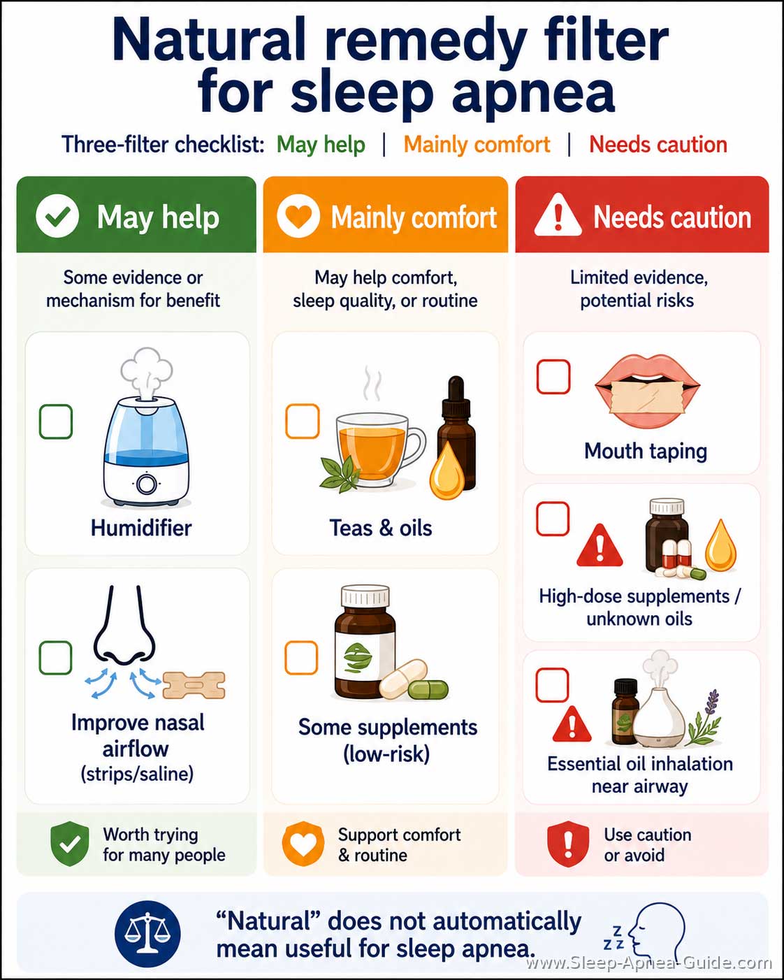 natural remedy caution filter sleep apnea